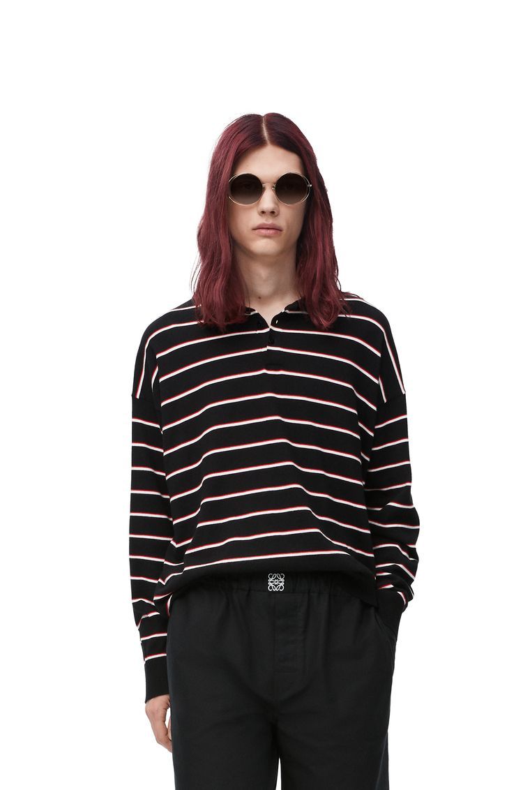 Polo sweater in cotton
