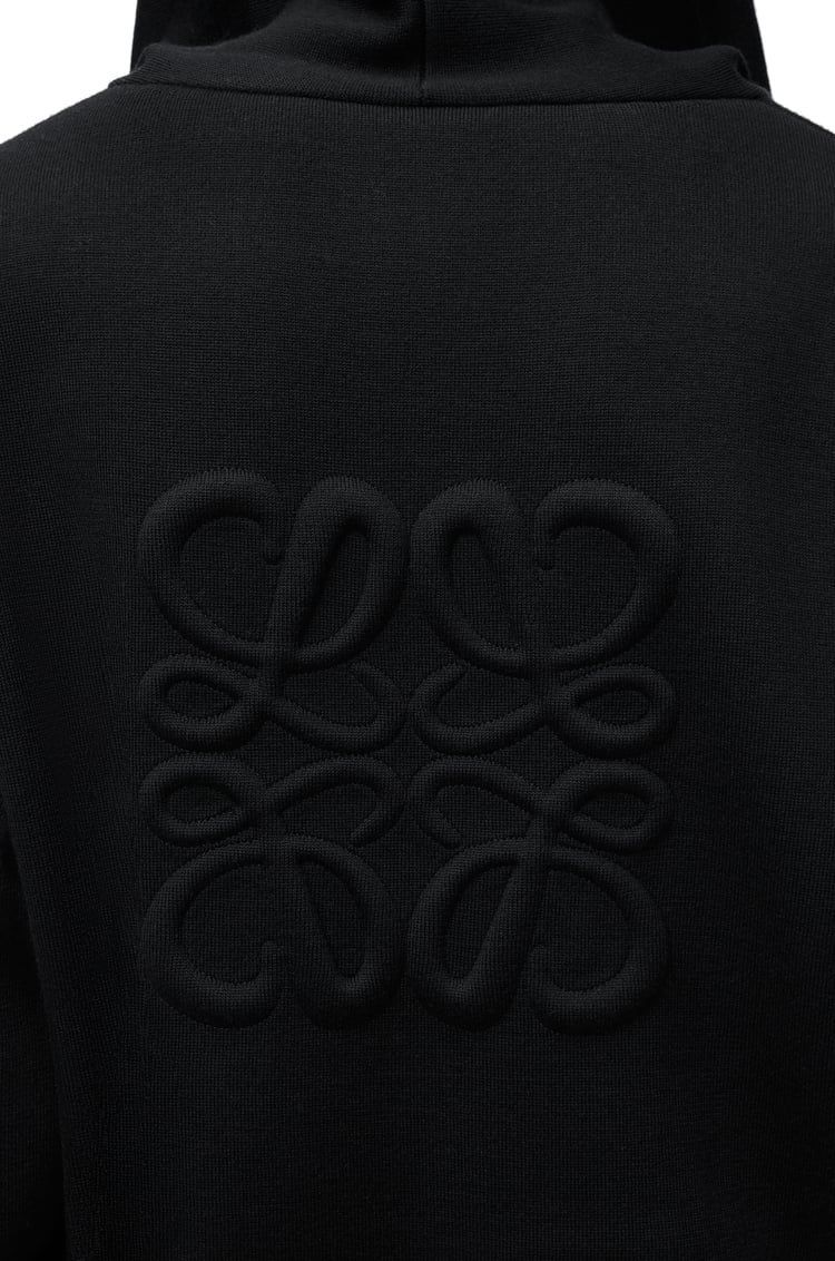 Anagram zip-up hoodie in wool