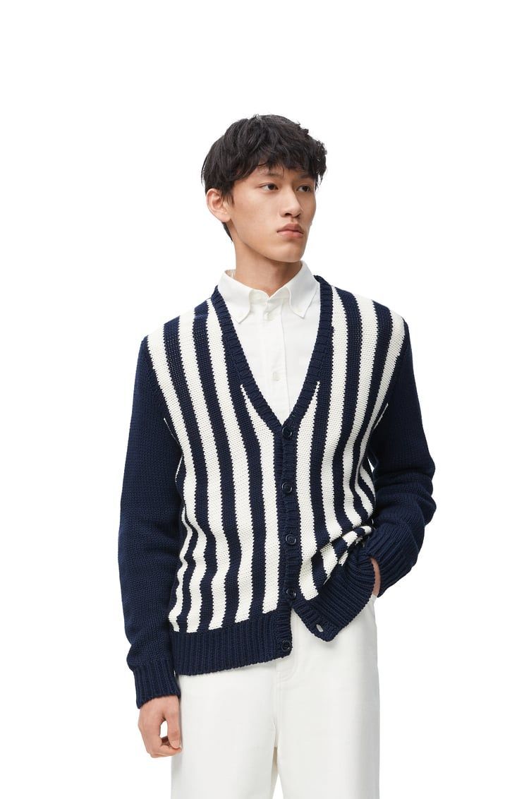 Cardigan in cotton and wool