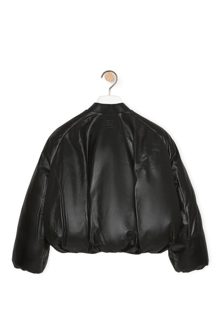Padded bomber jacket in nappa lambskin
