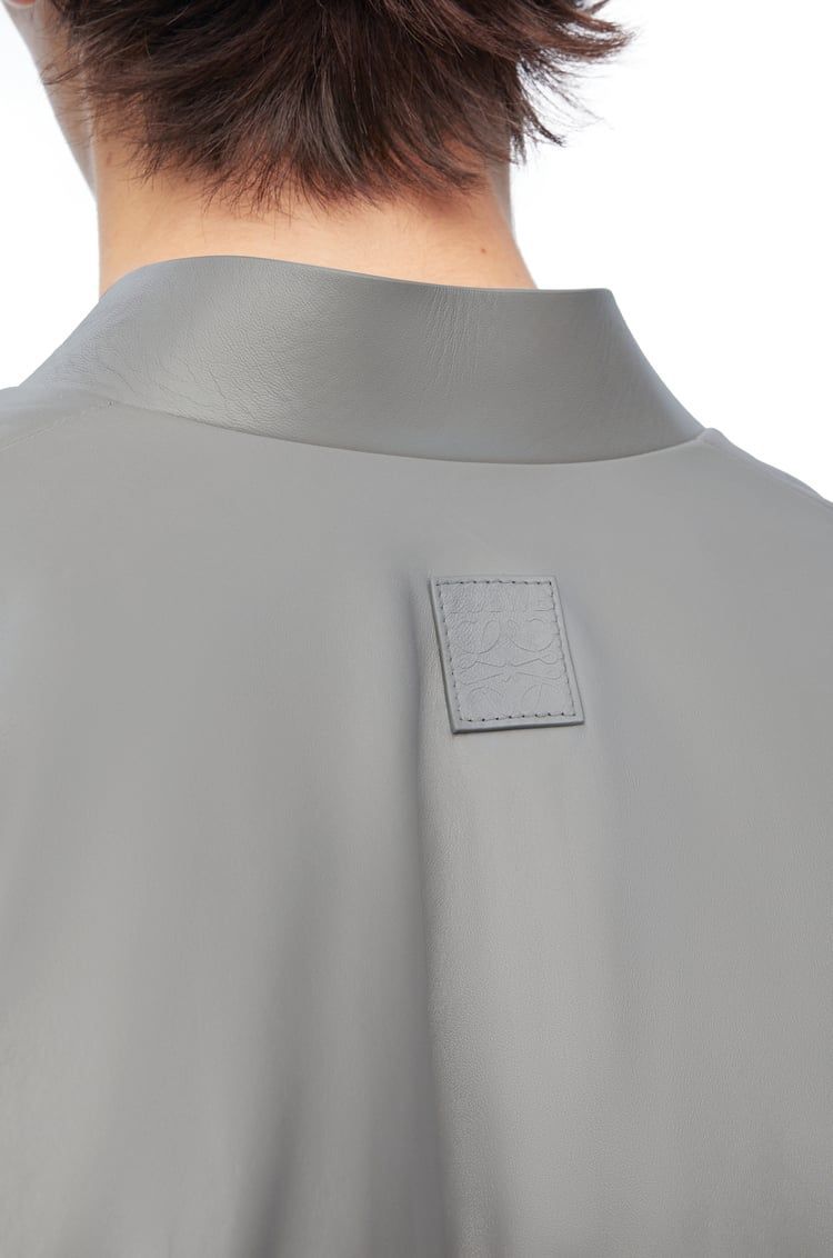 Padded bomber jacket in nappa lambskin