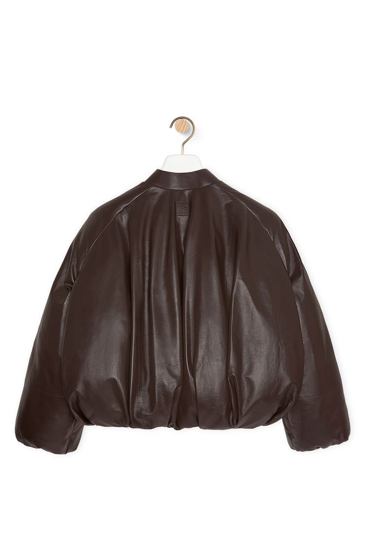 Padded bomber jacket in nappa lambskin