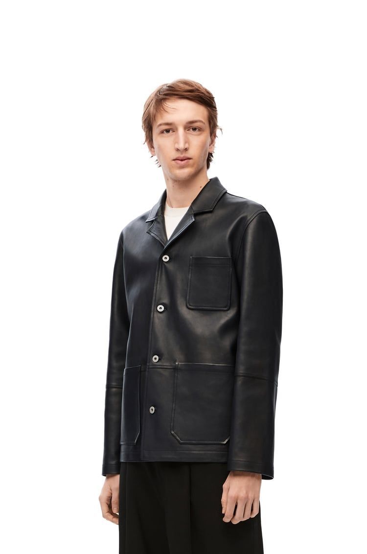 Workwear jacket in nappa lambskin