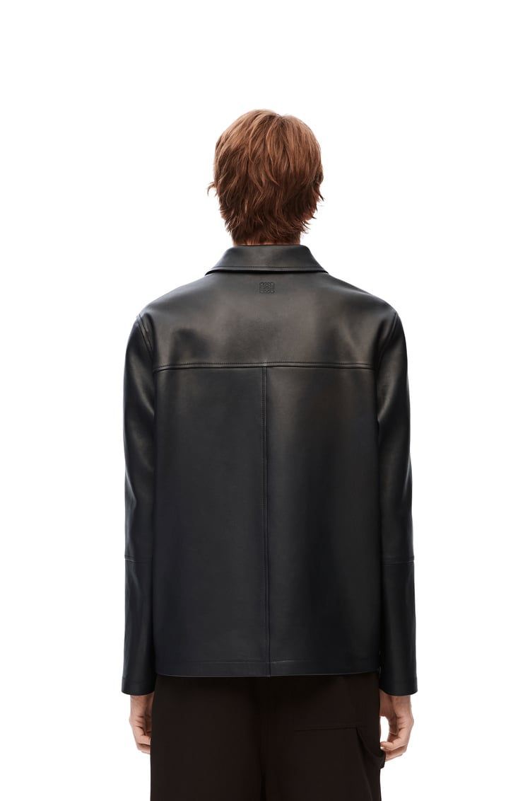 Workwear jacket in nappa lambskin