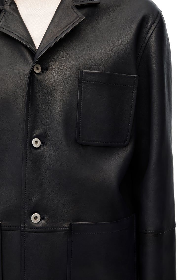 Workwear jacket in nappa lambskin
