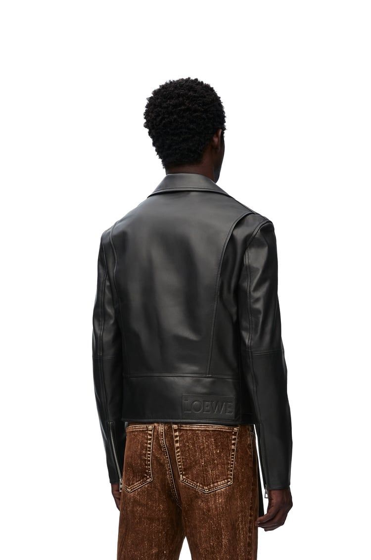 Biker jacket in nappa lambskin