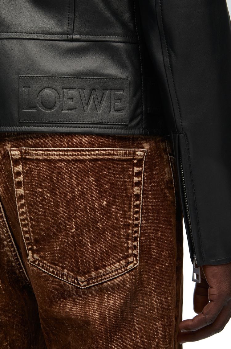 Biker jacket in nappa lambskin