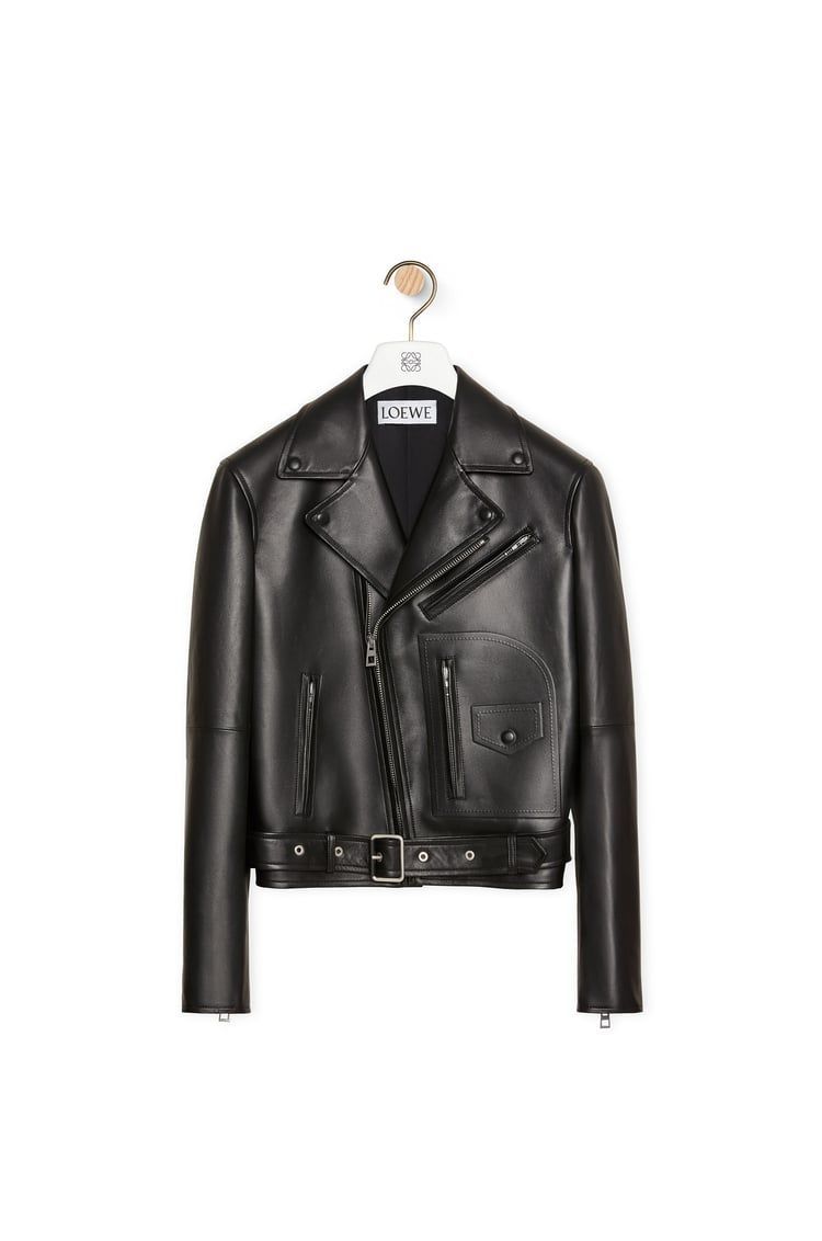 Biker jacket in nappa lambskin
