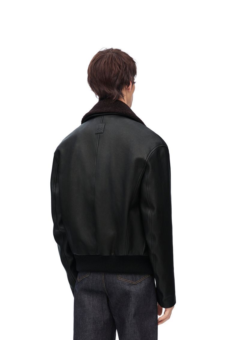 Bomber jacket in nappa lambskin