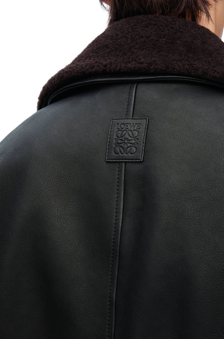 Bomber jacket in nappa lambskin