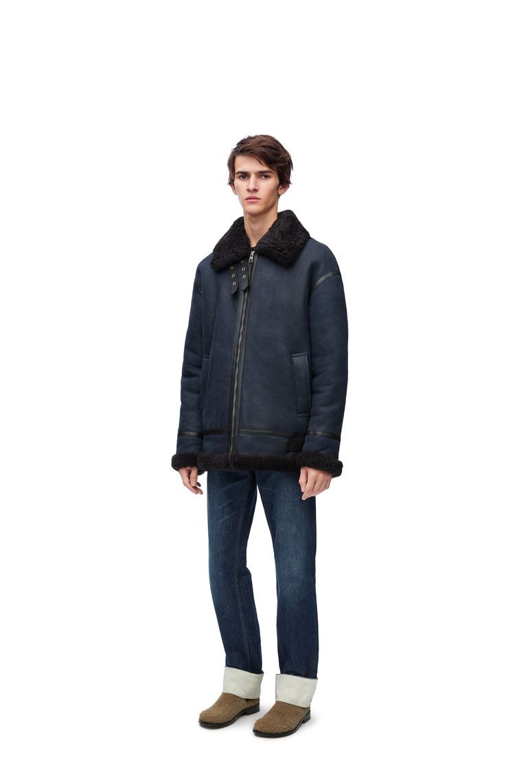 Aviator jacket in shearling