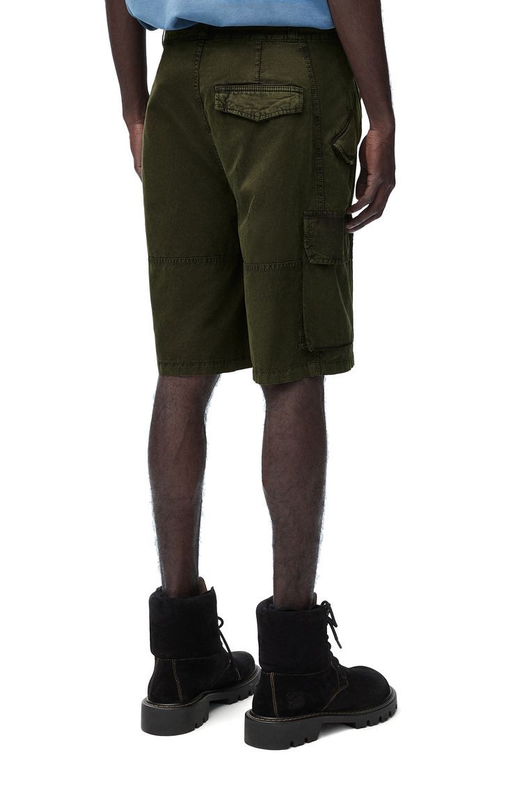 Cargo shorts in technical cotton