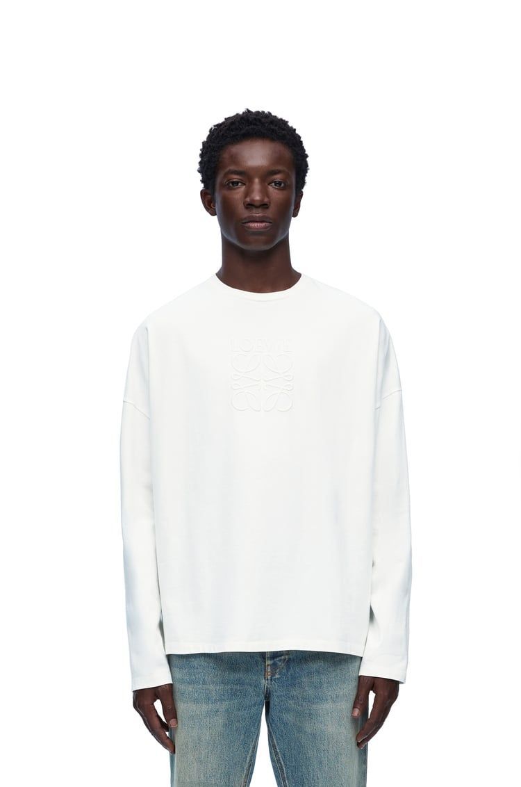 Loose fit long sleeve T-shirt in cotton