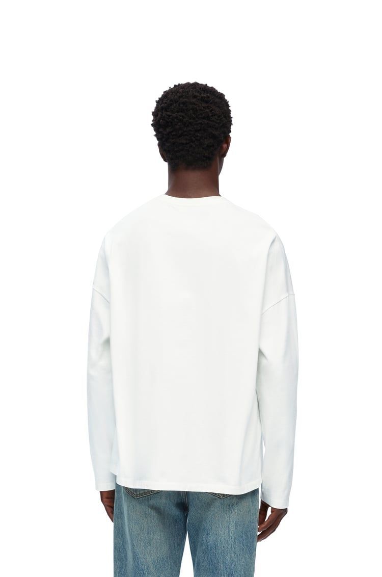 Loose fit long sleeve T-shirt in cotton
