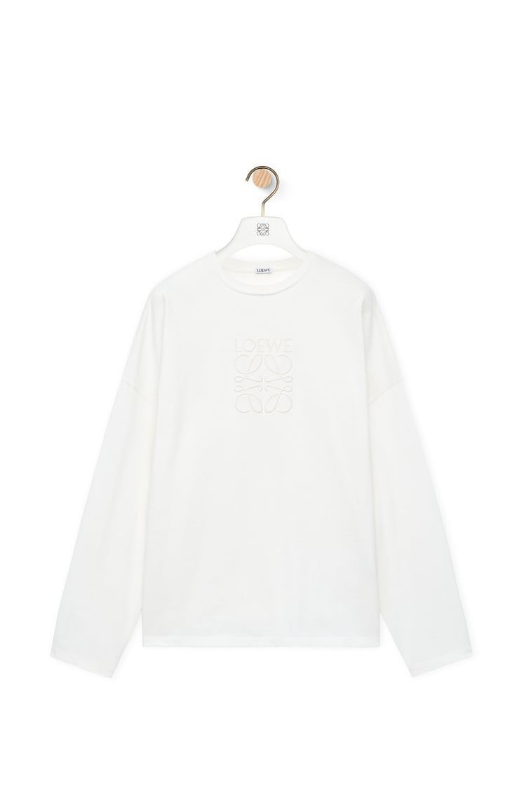 Loose fit long sleeve T-shirt in cotton