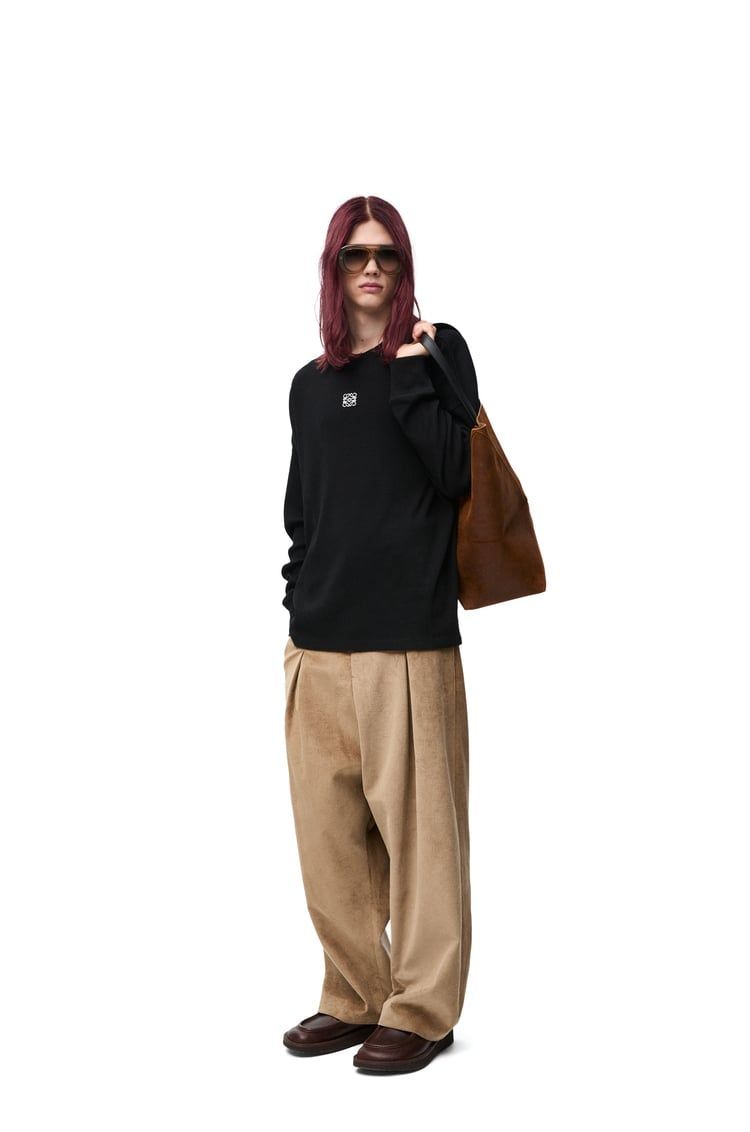 Oversized fit long sleeve T-shirt in cotton