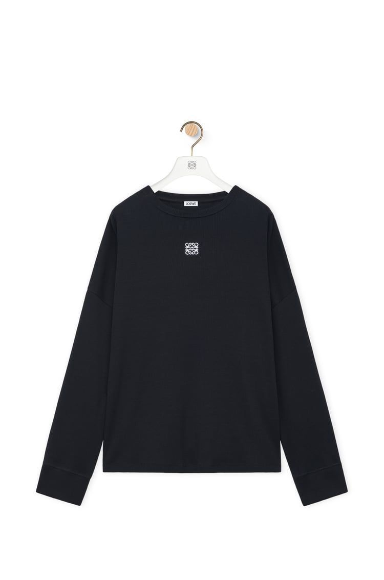Oversized fit long sleeve T-shirt in cotton