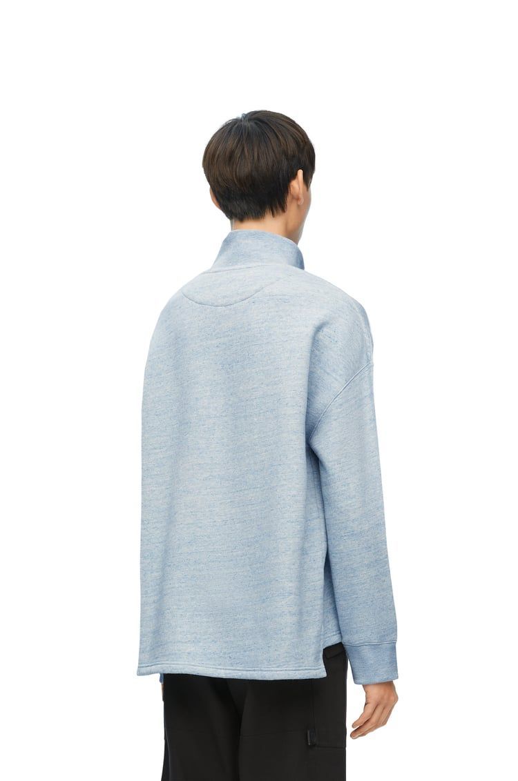 High neck sweatshirt in cotton