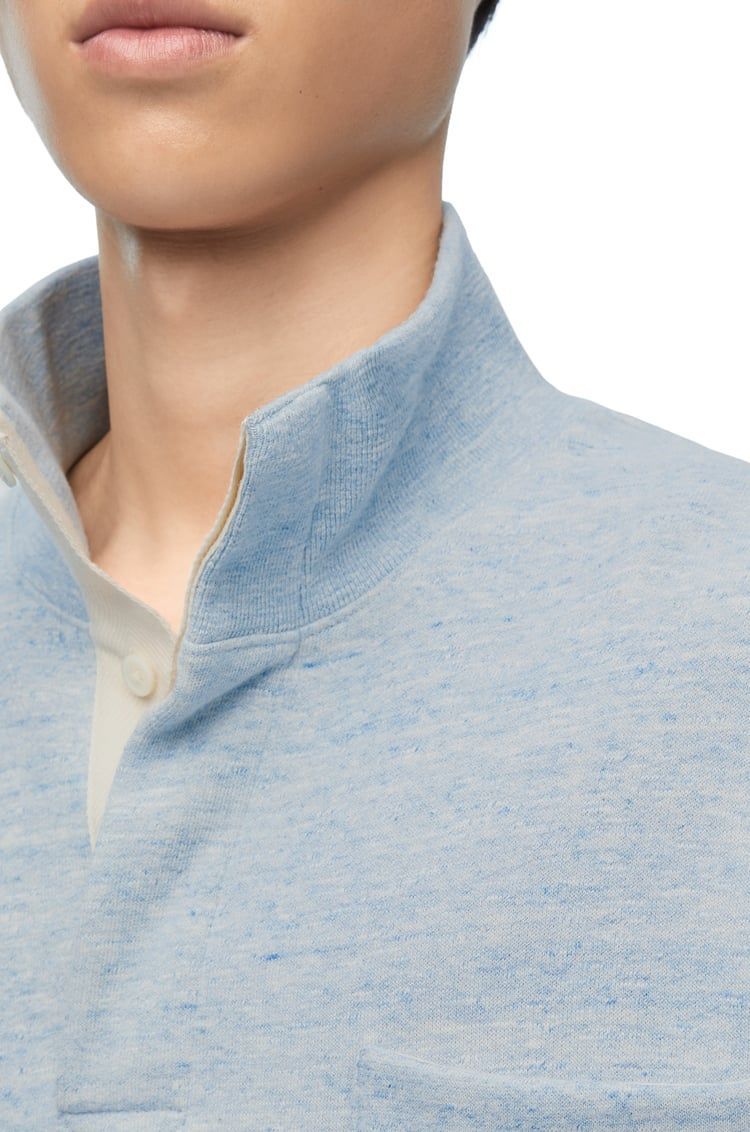 High neck sweatshirt in cotton