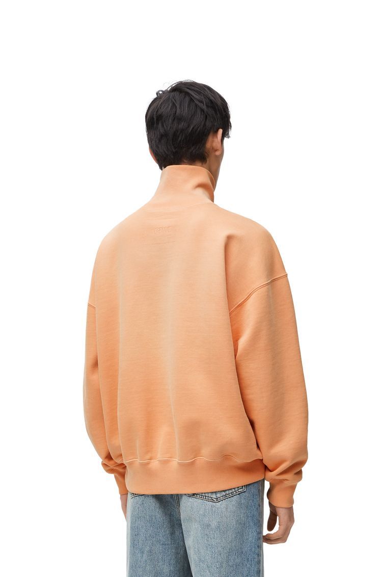 High neck sweatshirt in cotton