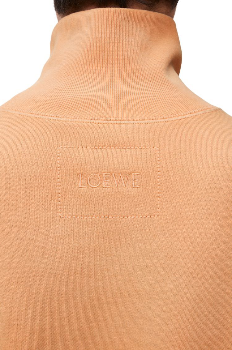 High neck sweatshirt in cotton