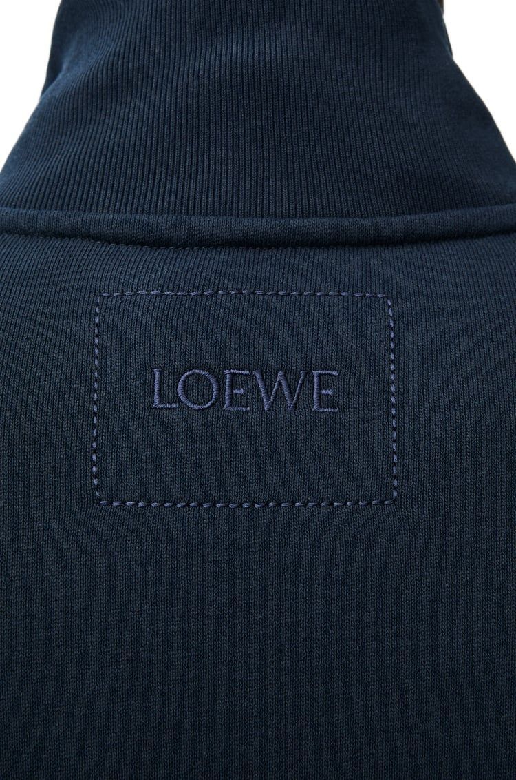 Zip-up sweatshirt in cotton