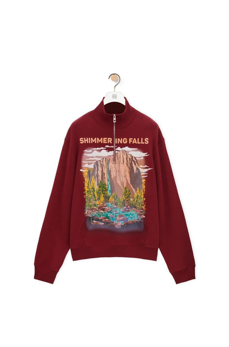 Zip-up sweatshirt in cotton
