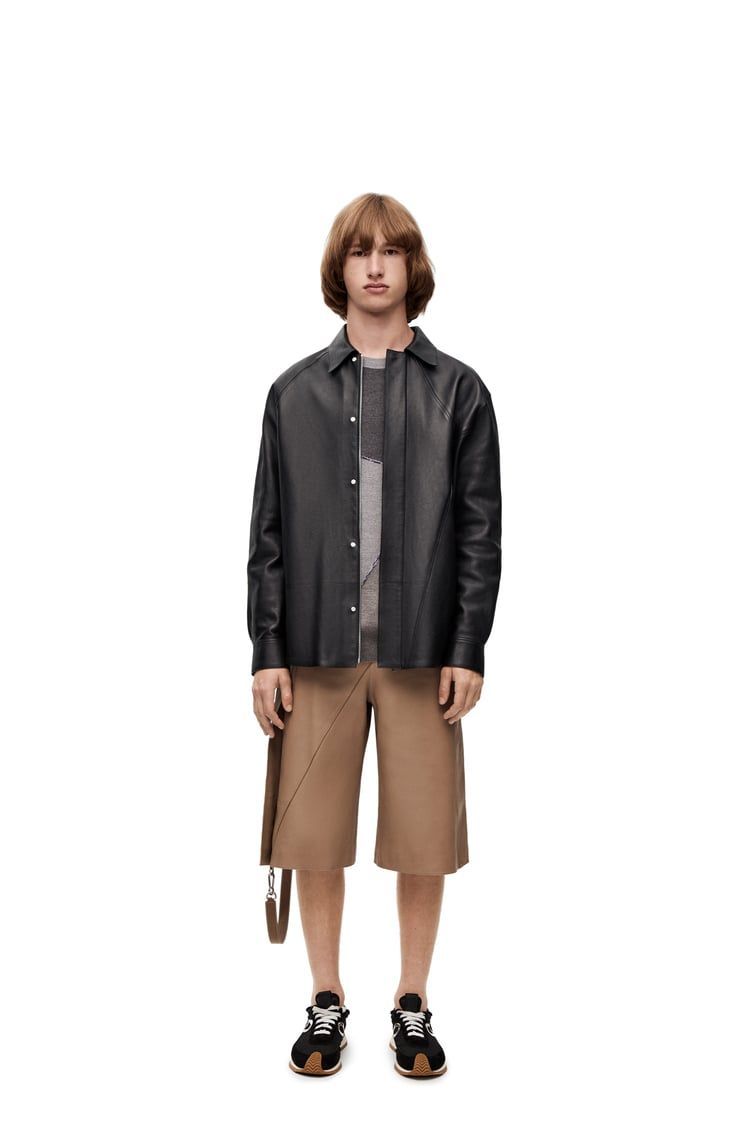 Puzzle shirt in nappa lambskin