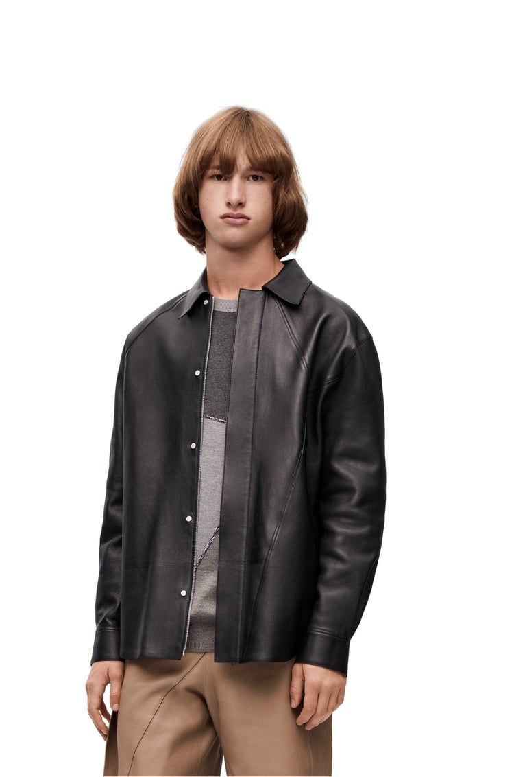 Puzzle shirt in nappa lambskin