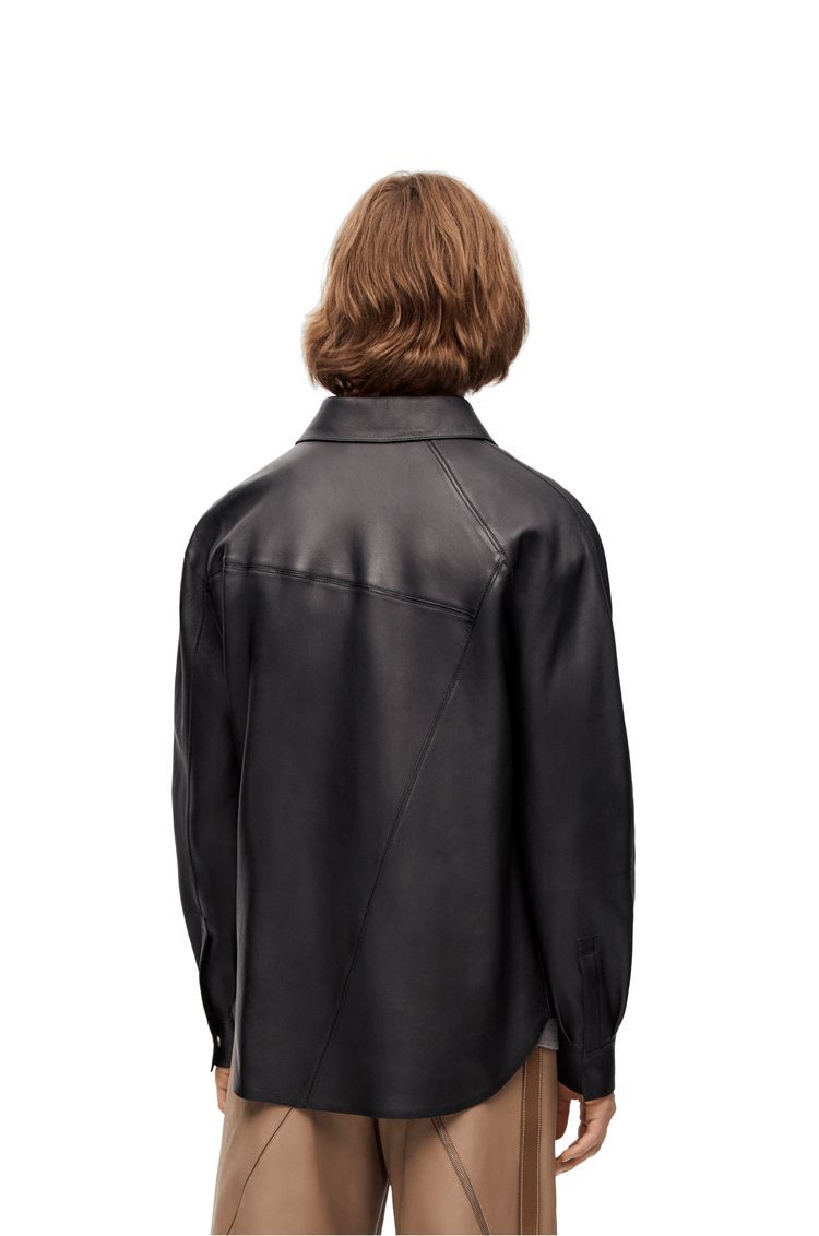 Puzzle shirt in nappa lambskin