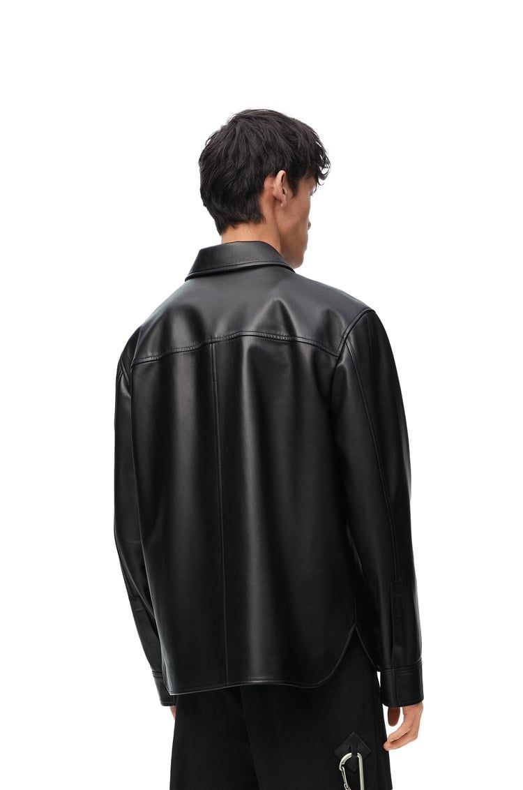 Overshirt in nappa lambskin