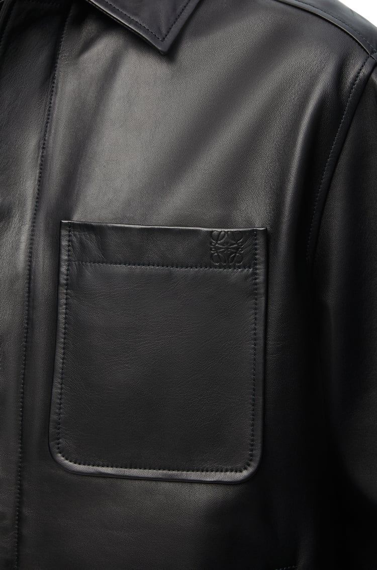 Overshirt in nappa lambskin