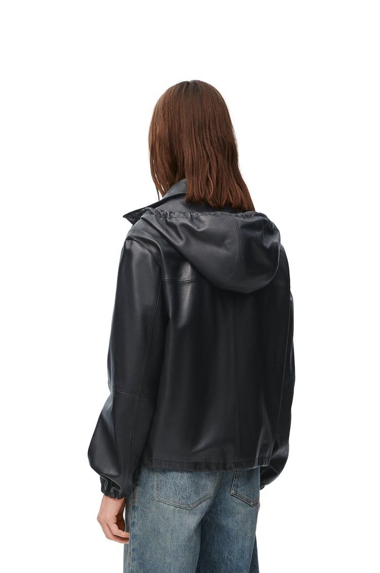 Hooded jacket in nappa lambskin
