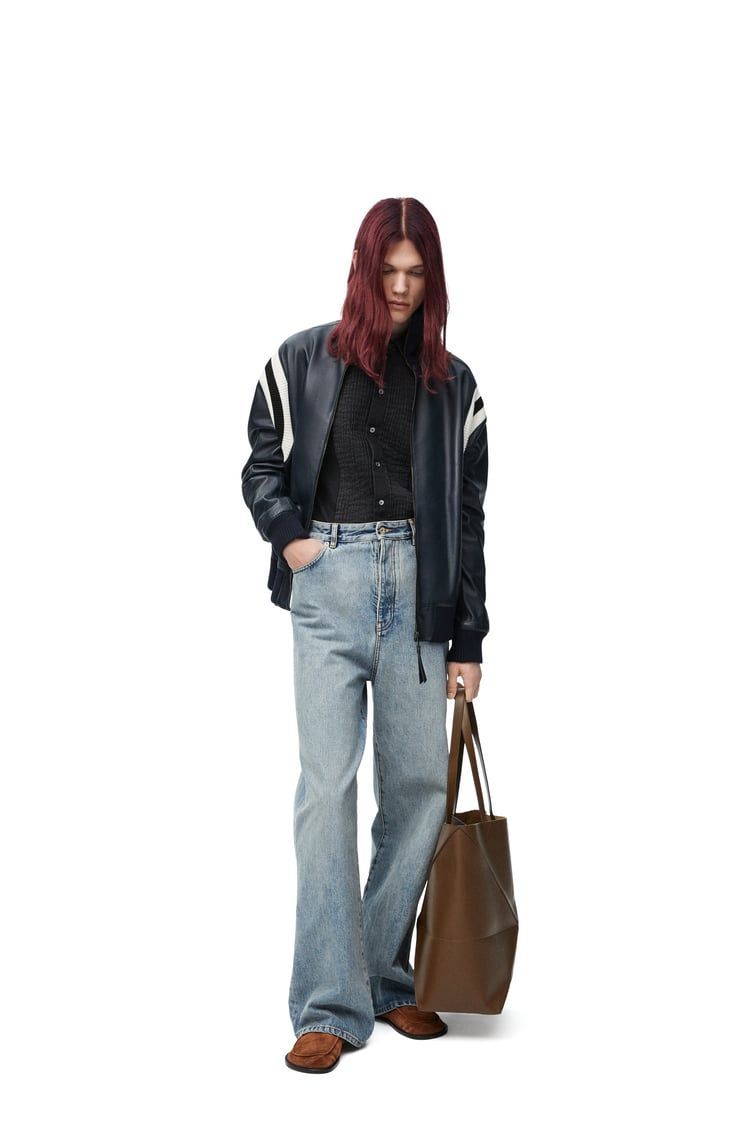 Bomber jacket in nappa lambskin