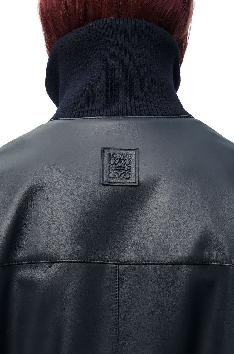 Bomber jacket in nappa lambskin