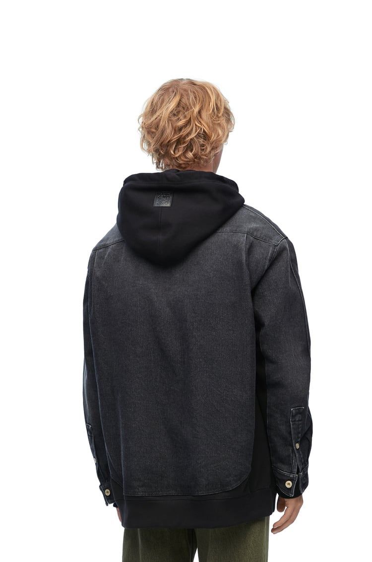 Hooded jacket in denim