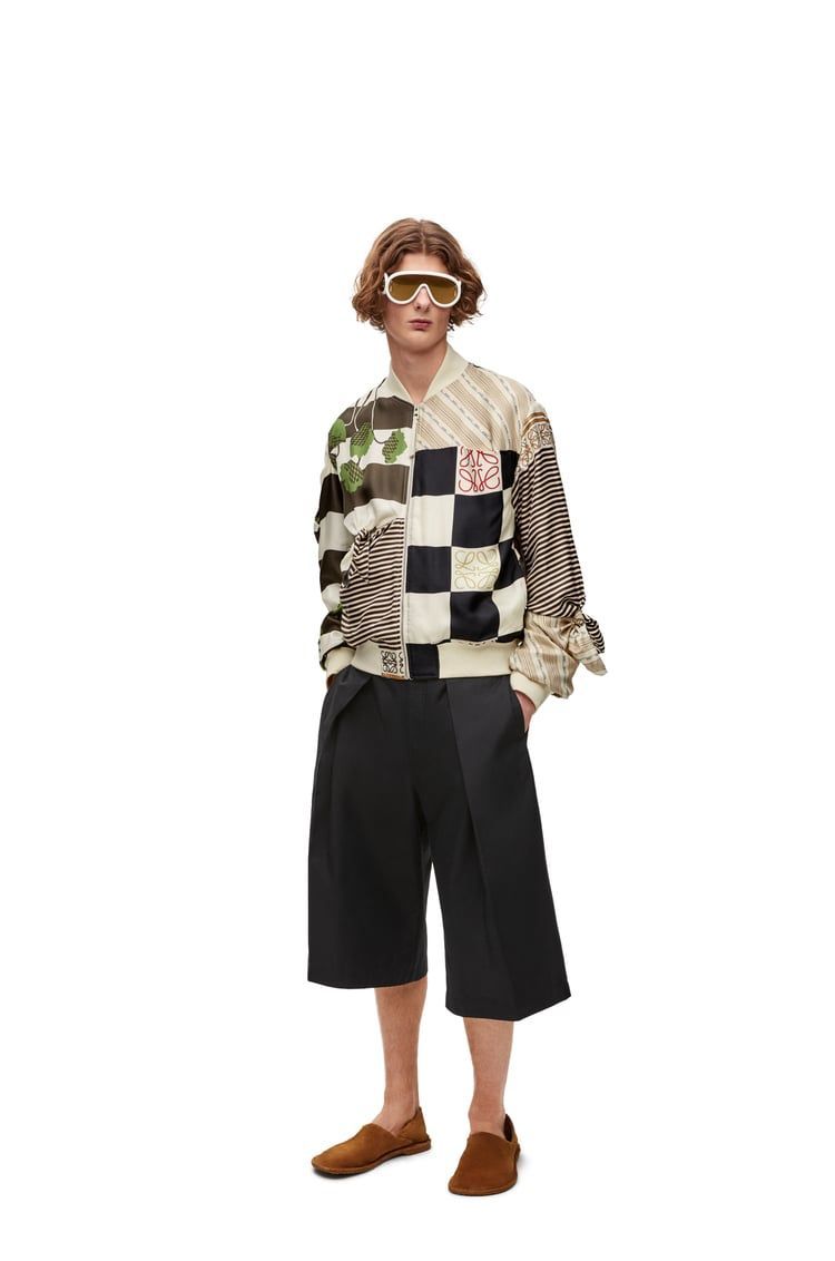 Bomber jacket in silk