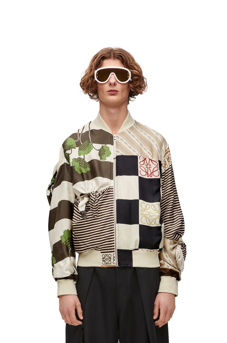 Bomber jacket in silk
