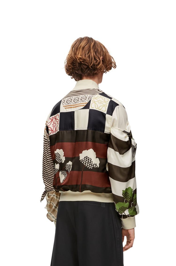 Bomber jacket in silk