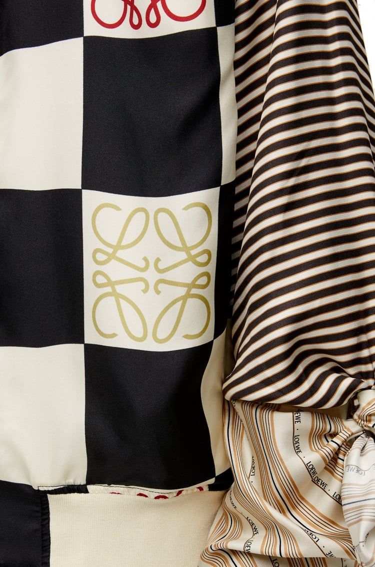 Bomber jacket in silk