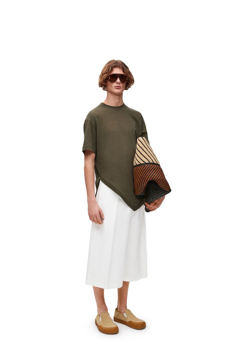 Pleated shorts in cotton