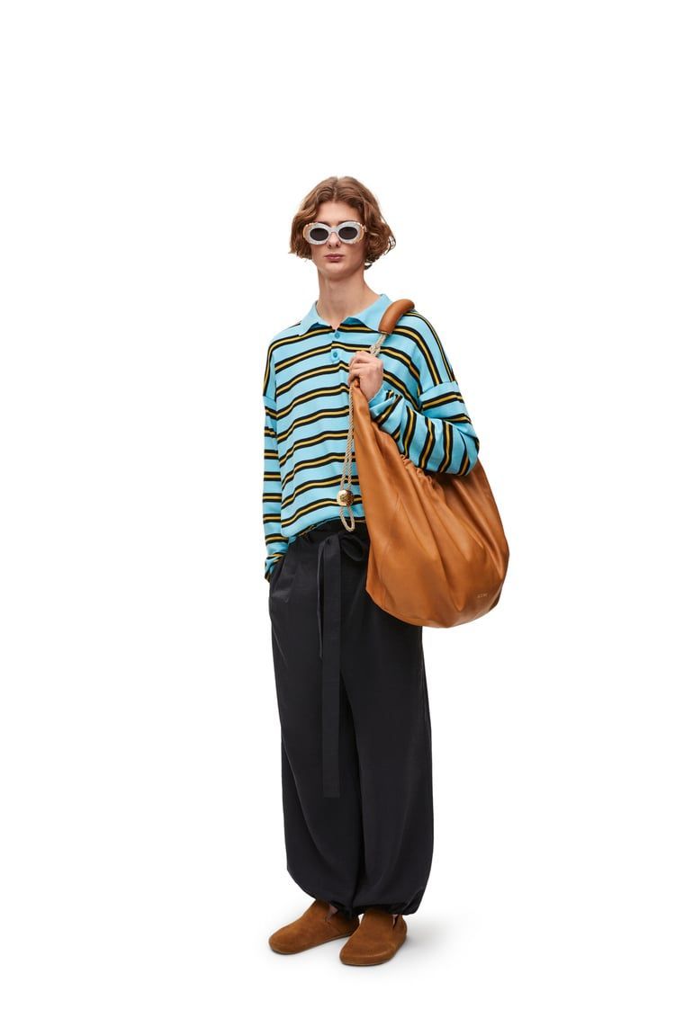 Trousers in silk blend