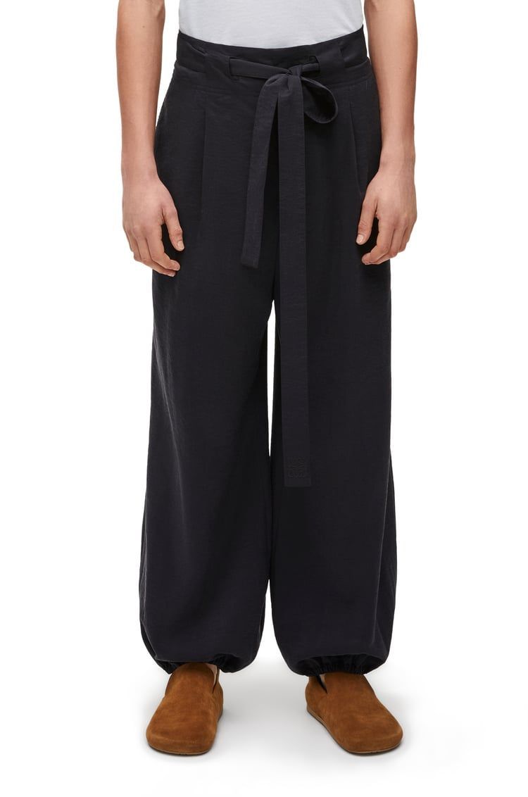 Trousers in silk blend