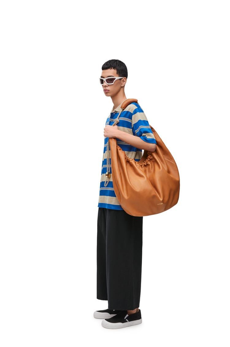 Cropped trousers in cotton blend