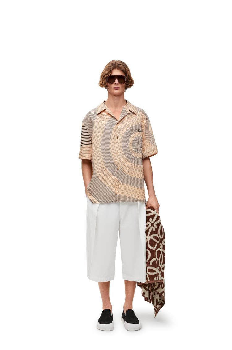 Short sleeve shirt in linen