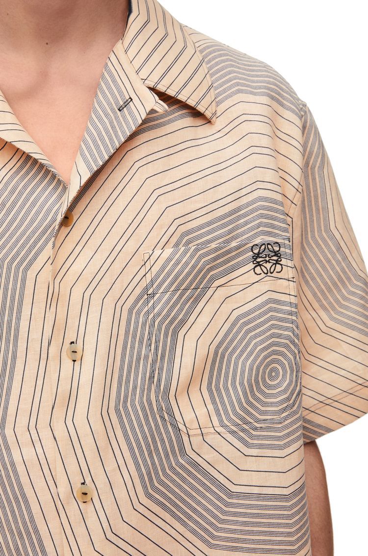 Short sleeve shirt in linen