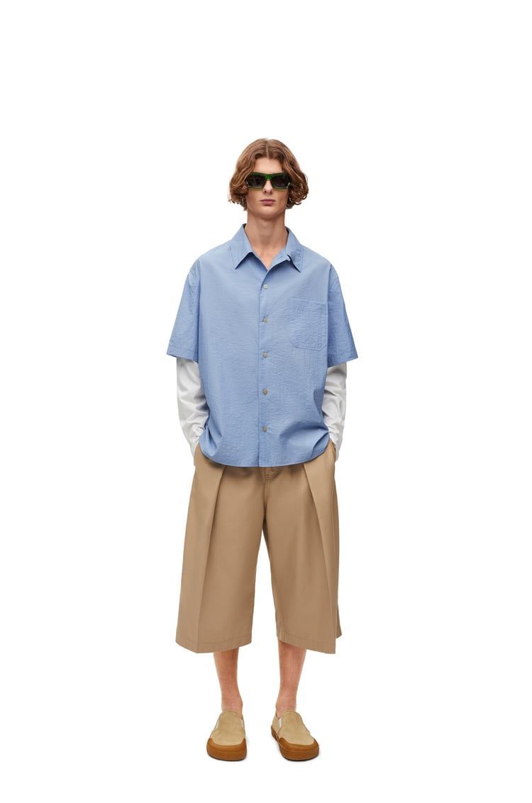 Trompe l'oeil shirt in cotton blend