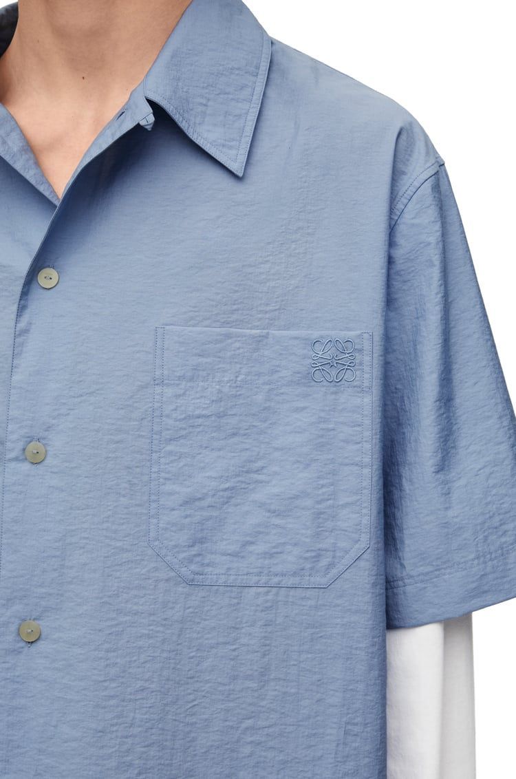 Trompe l'oeil shirt in cotton blend