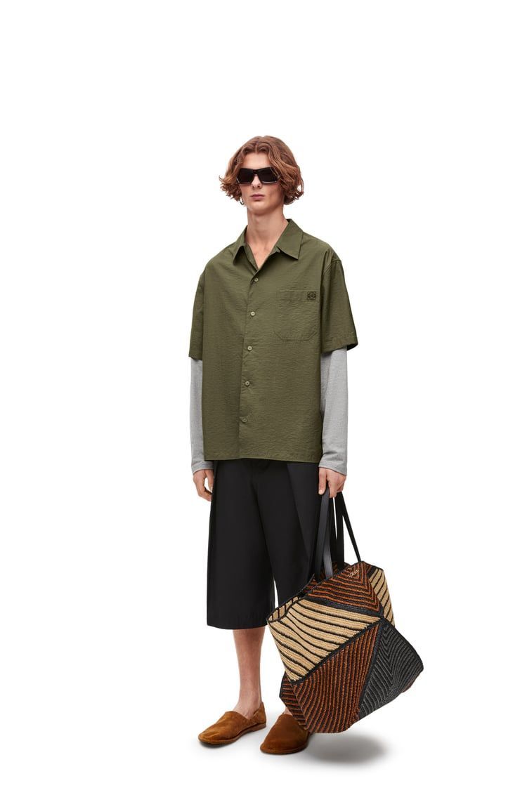 Trompe l'oeil shirt in cotton blend