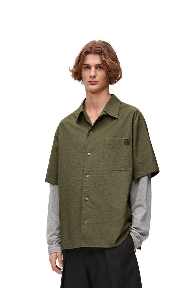 Trompe l'oeil shirt in cotton blend